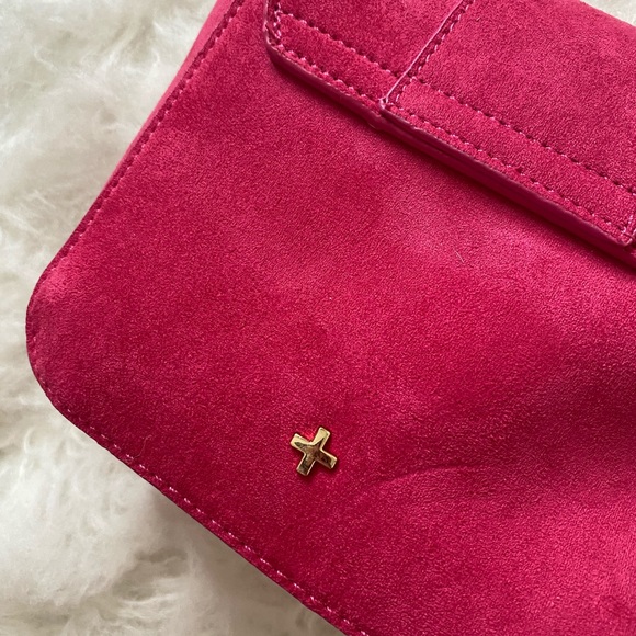 Peta & Jain Hot Pink Suede Crossbody Bag - Picture 5 of 5